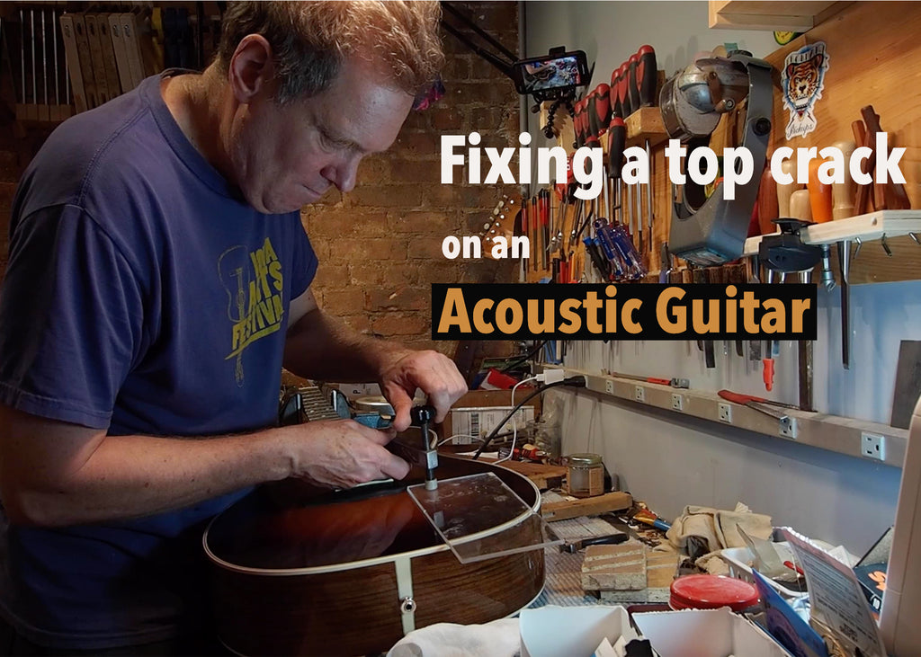 Tom's Top Crack Repair on an Acoustic Guitar TR Crandall Guitars