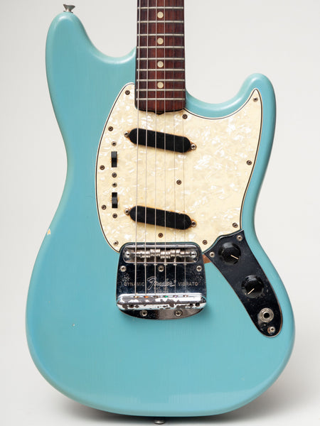 Vintage 1966 Fender Mustang Daphne Blue Solidbody Electric Guitar