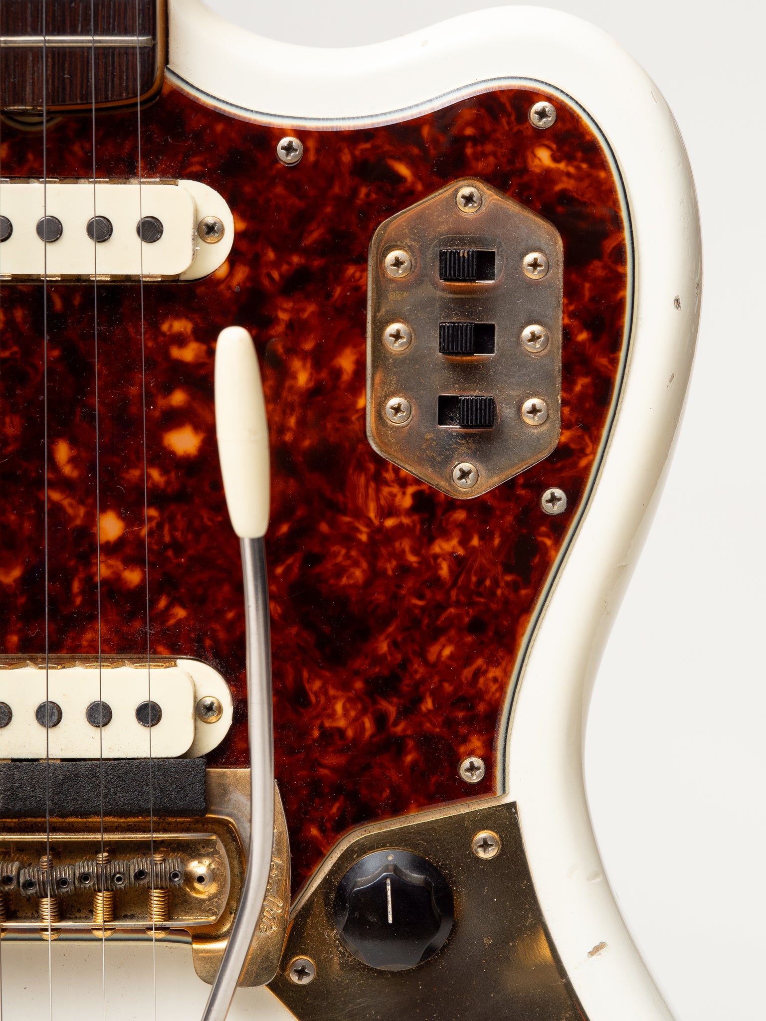 1963 Fender Jaguar Arctic White with Gold Hardware