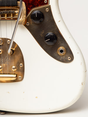 1963 Fender Jaguar Arctic White with Gold Hardware