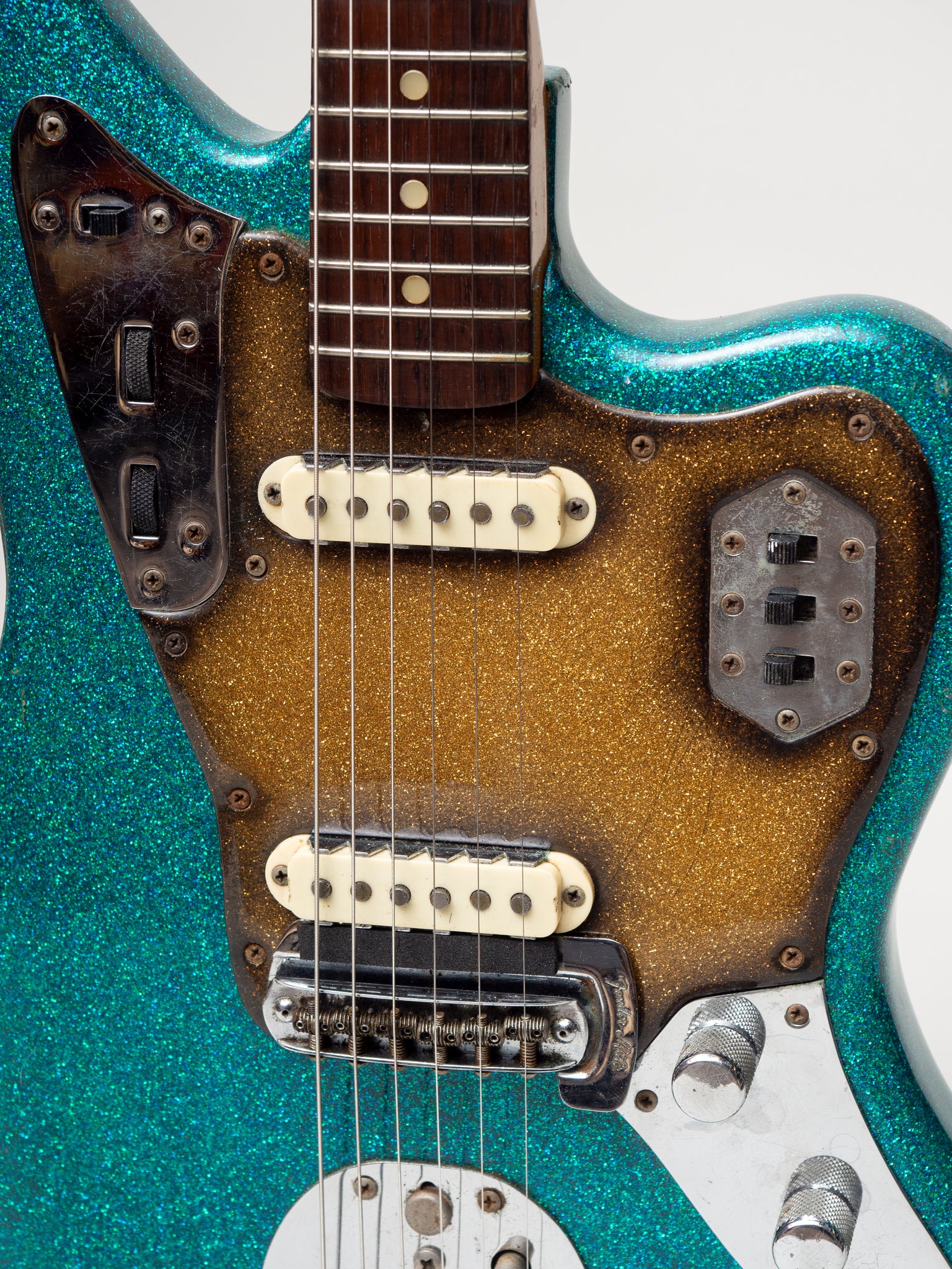 1965 Fender Jaguar Original Blue Green Sparkle