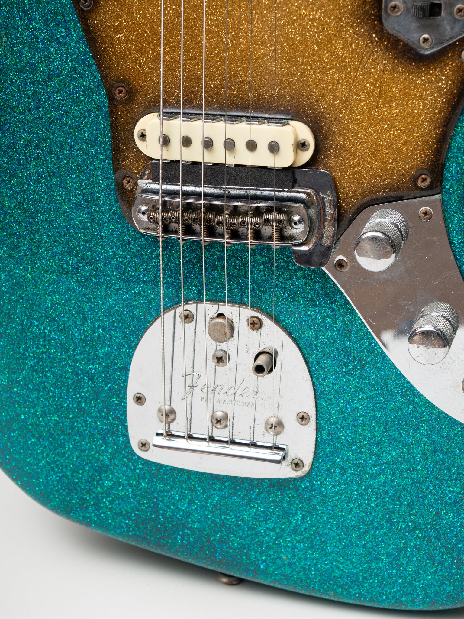 1965 Fender Jaguar Original Blue Green Sparkle