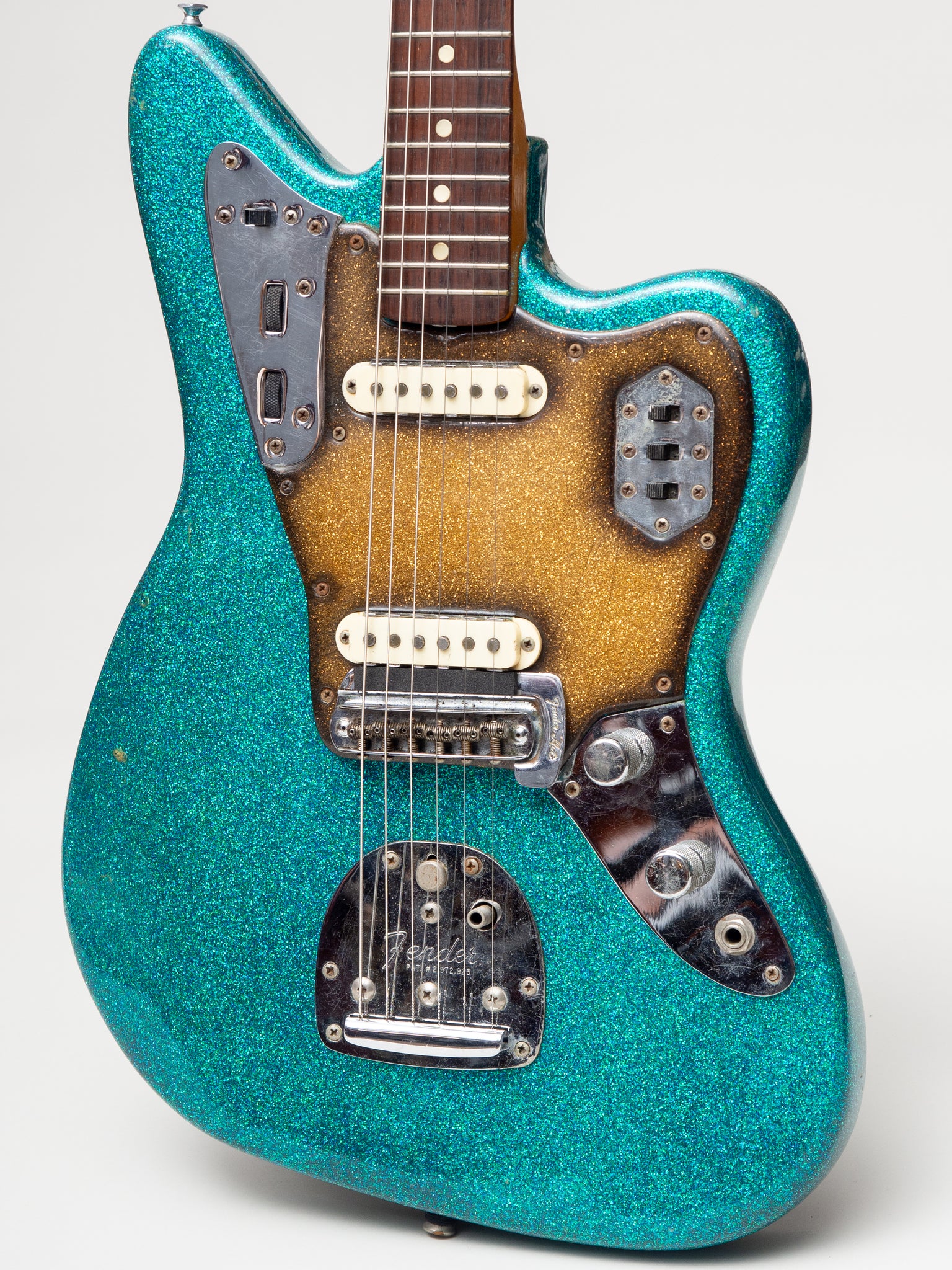 1965 Fender Jaguar Original Blue Green Sparkle