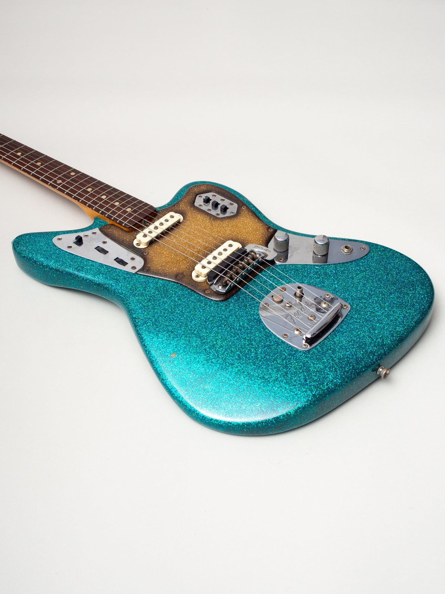 1965 Fender Jaguar Original Blue Green Sparkle