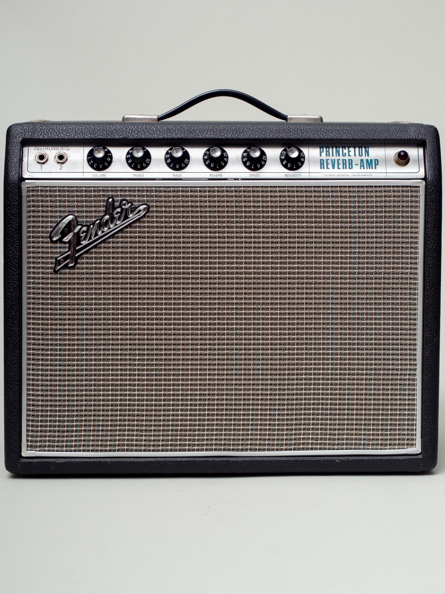 Princeston Reverb Vintage 1968 Fender Princeton Reverb Silverface Drip Edge Electric ...