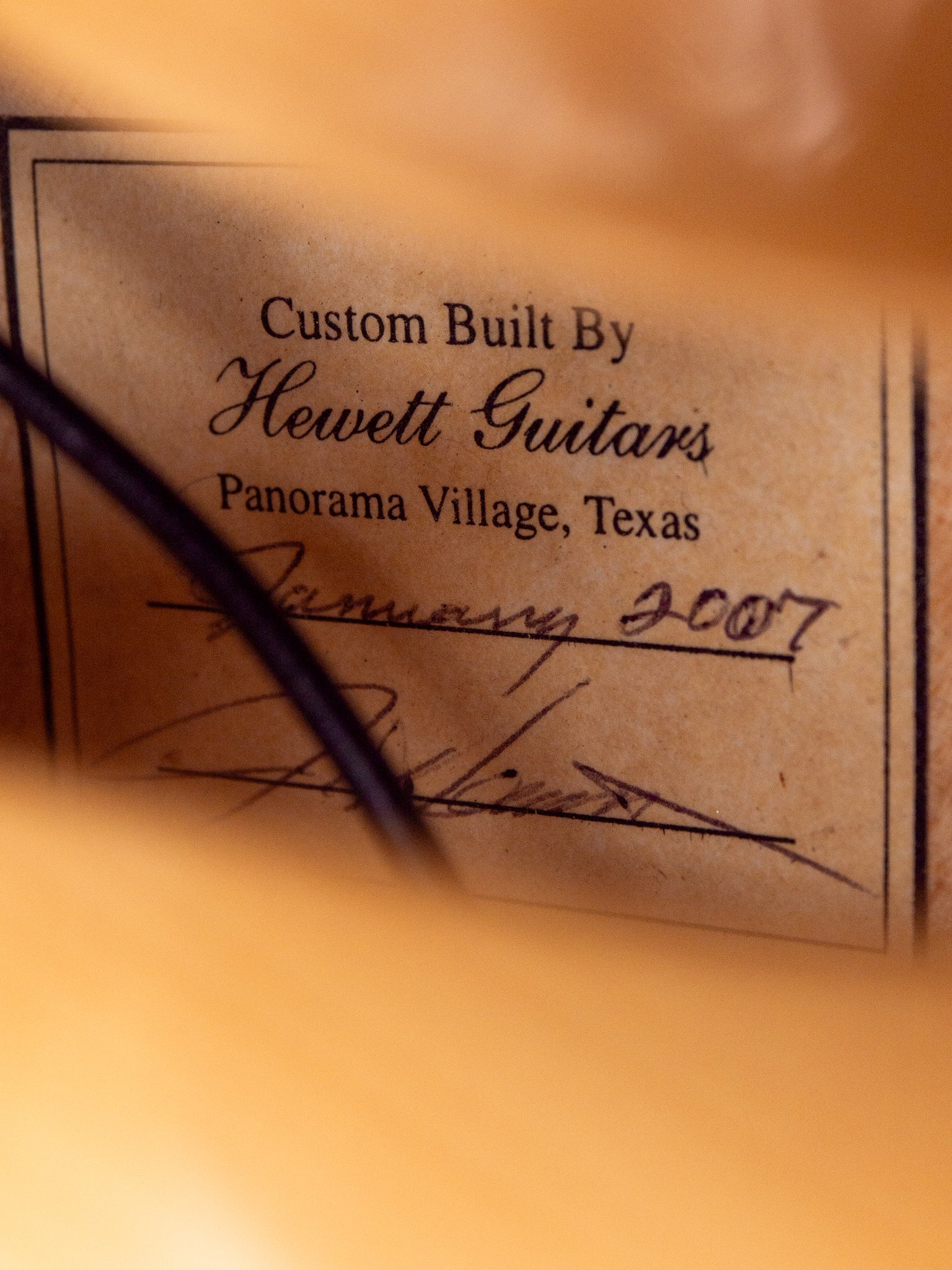2007 Hewett Custom Archtop