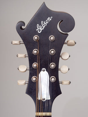 2012 Gibson F-9 Custom #1 Korina Mandolin Headstock