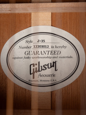 2013 Gibson J-35 Banner Resissue