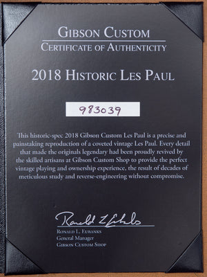 2018 Gibson Custom Shop Historic 1959 Reissue Les Paul Standard