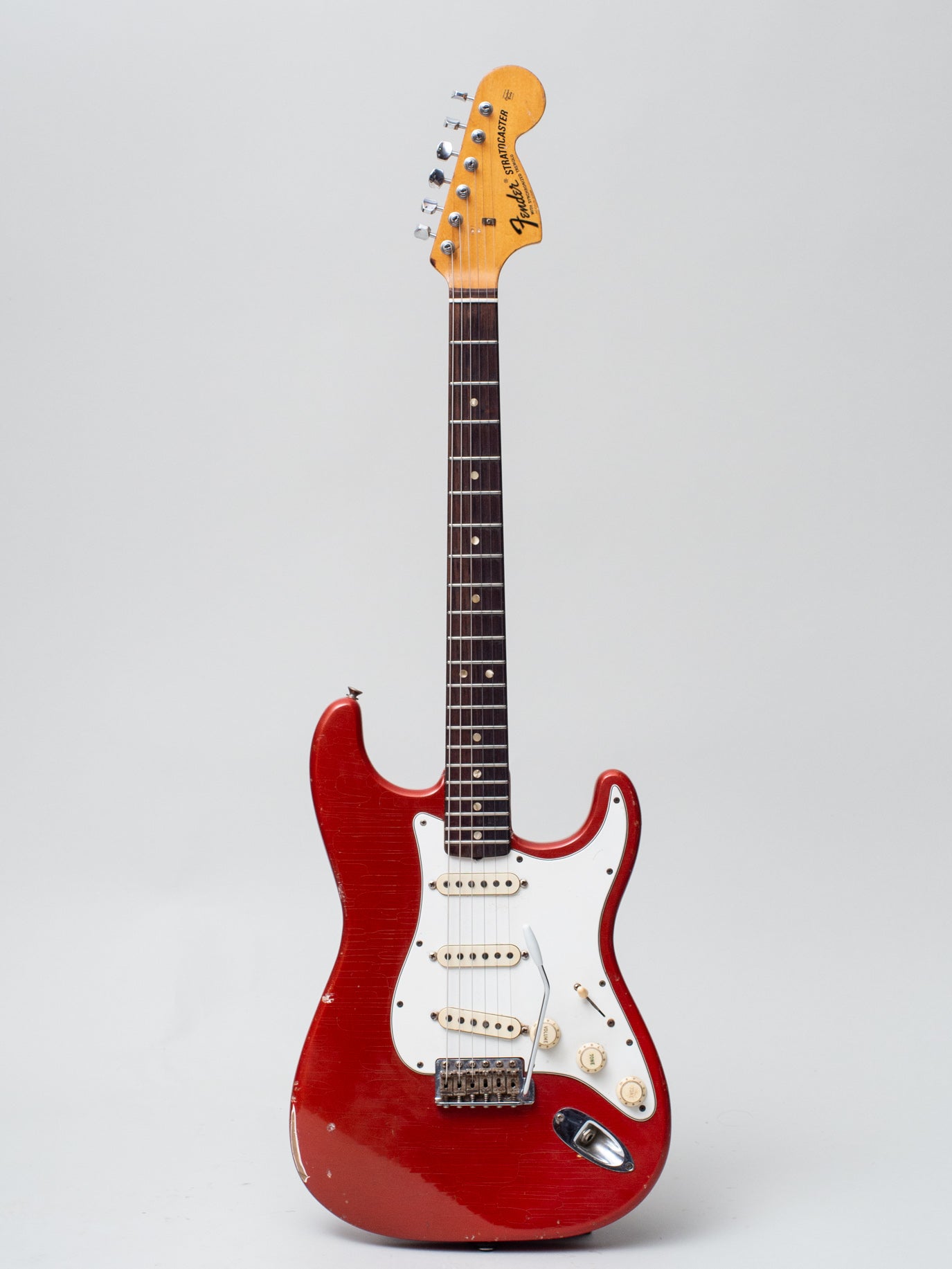メカニック　Fender Stratocaster アップルレッド 1968 Fender Stratocaster Candy Apple Red – TR Crandall Guitars